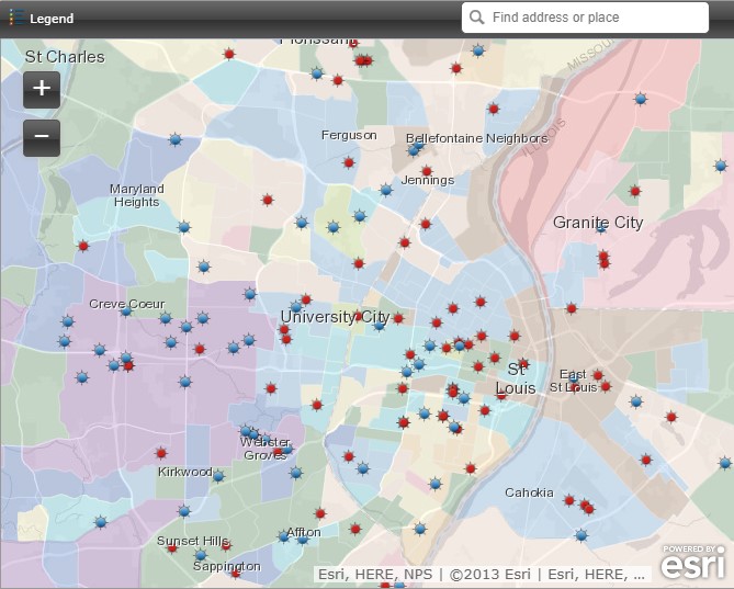 ArcGIS Map of High Schools and Tapestry Segments